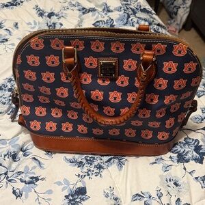 Dooney & Bourke Auburn University Navy and Orange Satchel